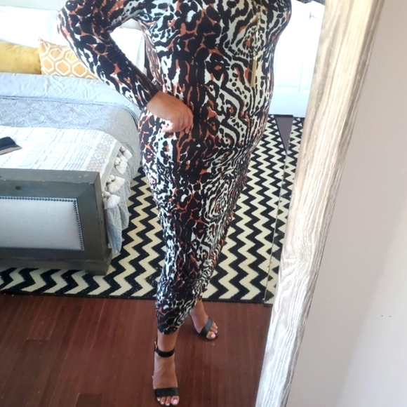 Rachel Pally Animal Print Bodycon Midi Dress 2X - Picture 11 of 15